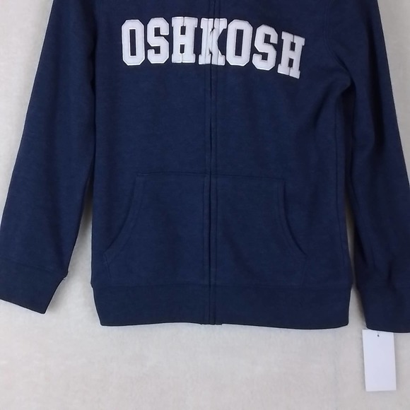 OshKosh Fleece Lined‎ Full Zip Hoodie Size 7 in Blue w/ Branding - Picture 5 of 11